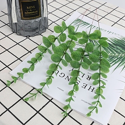 Plastic Artificial Eucalyptus Leaves, for Vase Wedding Bouquet Home Decoration, Lime Green, 410x50mm(PW-WG8731F-08)