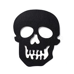 Wool Felt Skull Party Decorations, Halloween Themed Display Decorations, for Decorative Tree, Banner, Garland, Black, 200x160x2mm(AJEW-P101-02C)