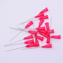 Stainless Steel Dispensing Needles, Plastic Interface, Fuchsia, 55.5x7.5mm, Hole: 4.5mm, Pin: 0.51mm, inner diameter: 0.25mm(FIND-WH0053-77P-10)