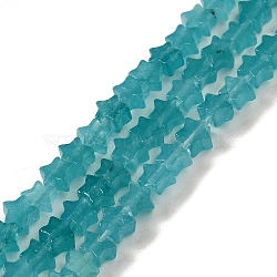 Dyed Natural Amazonite Beads Strands, Star, 4x4.5x2mm, Hole: 0.8mm, about 102pcs/strand, 15.35 inch(39cm)(G-G085-B30-01)