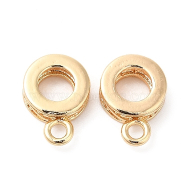 Real 18K Gold Plated Donut Brass Tube Bails