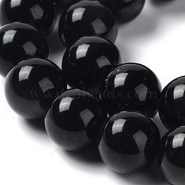 natürlichen Obsidian Perlenstränge(G-G099-10mm-24)-6