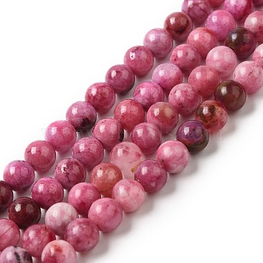 Deep Pink Round Hemimorphite Beads