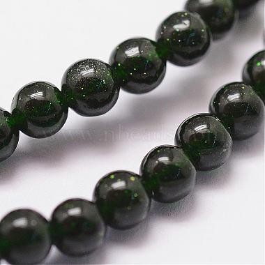 synthétiques verts perles goldstone brins(G-N0178-02-4mm)-3