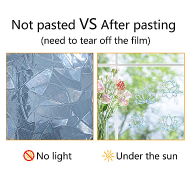 16 hojas 4 estilos pegatinas estáticas adhesivas de película para ventanas teñidas con láser de color pvc impermeables(DIY-WH0314-061)-8