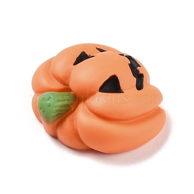 Pumpkin Opaque Resin Cabochons(RESI-F031-05)-4
