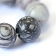 Natural Black Silk Stone/Netstone Round Bead Strands(G-E334-4mm-05)-4