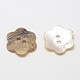 2-Hole Flower Mother of Pearl Buttons(SHEL-N033-12)-2
