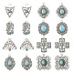 16Pcs 8 Styles Synthetic Turquoise Pendants(FIND-TA0002-15)-2