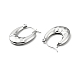 304 Stainless Steel Chunky Oval Hoop Earrings for Women(EJEW-A076-06P)-2