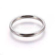 304 Stainless Steel Finger Rings, Stainless Steel Color, Size 8, 18mm(RJEW-O032-03P-18mm)