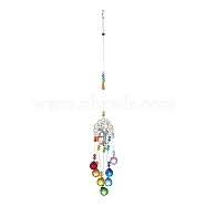 Life of Tree Suncatchers, Quartz Crystal Wall Hanging Decoration, for Home Offices Amulet Ornament, Colorful, 415mm(HJEW-G018-02AS-03)