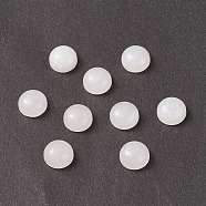 Natural White Jade Cabochons, Half Round, 8x3.5~4mm(G-P393-R69-8MM)
