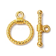 Tibetan Style Toggle Clasps, Lead Free & Cadmium Free & Nickel Free, Ring, Golden, Ring: 19x14x3mm, Hole: 2mm, Bar: 20x8x3mm, Hole: 2mm(X-TIBE-EA9138Y-G-FF)