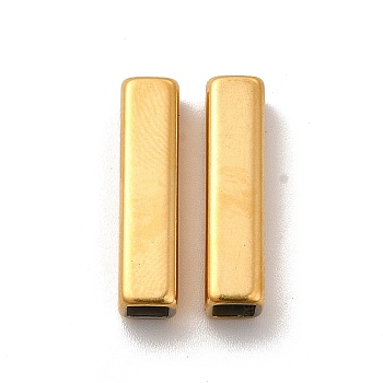 Ion Plating(IP) 304 Stainless Steel Beads, Rectangle, Real 18K Gold Plated, 20x5x5mm, Hole: 3.5x3.5mm