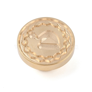 Christmas Series Wax Seal Brass Stamp Head(AJEW-Z031-04G-11)-2