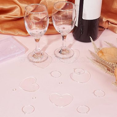 Sunnyclue diy kits para hacer amuletos para copas de vino en forma de corazón(DIY-SC0021-51)-4