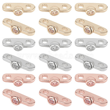 Mixed Color Others Brass+Cubic Zirconia Slide Charms
