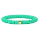 Polymer Clay Heishi Surfer Stretch Bracelet with 304 Stainless Steel Beaded(BJEW-SW00115-01)-1