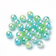 Rainbow Acrylic Imitation Pearl Beads(OACR-R065-10mm-03)-1