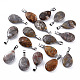 Teardrop Dyed Natural Crazy Agate Obsidian Pendants(G-Q368-12)-1
