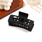 Resin Claw Hair Clips, Hair Accessories for Women & Girls, Rectangle, Black, 85mm(PW-WG0BBBF-01)
