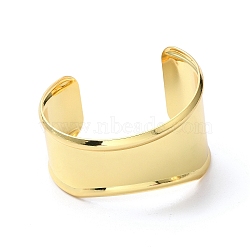 Rack Plating Brass Cuff Bangles, Open Bangles for Women, Cadmium Free & Lead Free, Real 18K Gold Plated, 1~1-5/8- inch(2.55~4.1cm), Inner Diameter: 1-7/8 x2-3/8  inch(4.8x6cm)(BJEW-A137-02G)