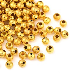 Brass Spacer Beads, Round, Golden Color, about 6mm in diameter, hole: 2.5mm(J0K2J012)