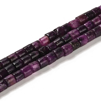 Natural Lepidolite Beads Strands, Column, 4x4mm, Hole: 0.9mm, about 100pcs/strand, 15.94 inch(40.5cm)
