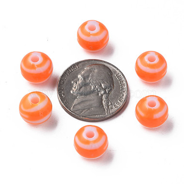 Perles acryliques à rayures opaques(MACR-S373-27D-04)-4