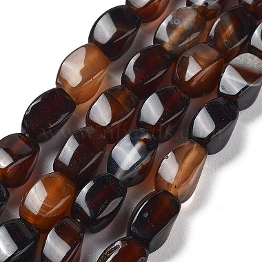 Coconut Brown Twist Natural Agate Beads