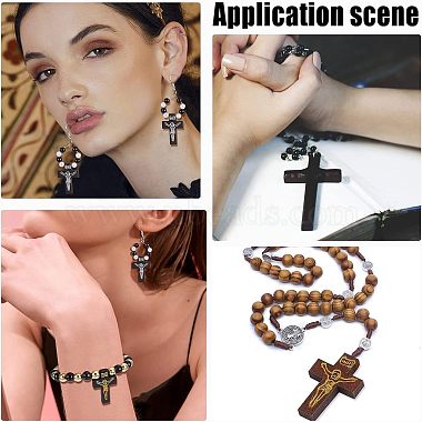 Kit para hacer collares con colgante de cruz y crucifijo DIY de nbeads(DIY-NB0007-51)-7