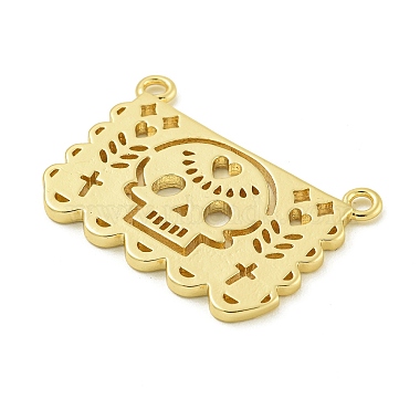 Halloween Theme Rack Plating Brass Pendants(KK-Z067-18G-01)-2