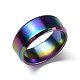 Titanium Steel Wide Band Finger Rings for Women Men(RJEW-WH0009-13B-M)-1