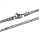 304 Stainless Steel Coreana Chain Necklaces(NJEW-I074-17)-1