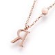 (Jewelry Parties Factory Sale)304 Stainless Steel Initial Pendant Necklaces(NJEW-G321-04RG-R)-2