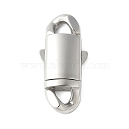 316 Surgical Stainless Steel Bayonet Clasps, Stainless Steel Color, 40x19x7.5mm, Hole: 5.5x5.5mm(STAS-H234-11P-04)