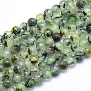 Natural Prehnite Beads Strands, Round, Grade AB, 6mm, Hole: 1mm, about 67pcs/strand, 15.3 inch(39cm)(G-P322-48-6mm)