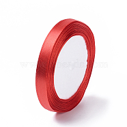 Satin Ribbon for Gift Package, Christmas Ribbon, Red, 3/8 inch(10mm) wide, 25yards/roll(22.86m/roll)(X-RC011-26)