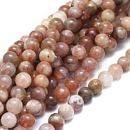 Natural Sunstone Beads Strands, Round, 8mm, Hole: 0.8mm, about 52pcs/strand, 15.75 inch(40cm)(G-F674-05-8mm)
