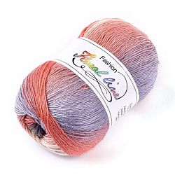 Wool Knitting Yarn, Segment Dyed, Crochet Yarn, Colorful, 1mm, about 400m/roll(YCOR-F001-03)