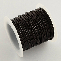 Korean Waxed Polyester Cords, Coconut Brown, 1mm, about 10.93 yards(10m)/roll, 25rolls/bag(YC-R004-1.0mm-05)