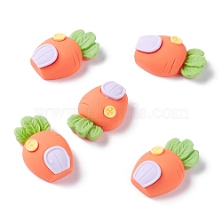 Resin Cabochons, Carrot, Orange, 26x16x9mm(CRES-C015-05)