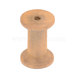 Wooden Empty Spools for Wire, Thread Bobbins, BurlyWood, 5~5.15x3.35~3.4cm(WOOD-WH0025-18A-03)