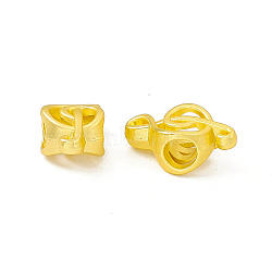 Rack Plating Alloy European Beads, Cadmium Free & Lead Free & Nickle Free, Large Hole Beads, Musical Note, Matte Gold Color, 17.5x9x7mm, Hole: 5mm(FIND-G045-63MG)
