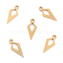 Ion Plating(IP) 201 Stainless Steel Pendants, Quadrangle, Golden, 15x6.5x1mm, Hole: 1.5mm(STAS-K003-14G-01)