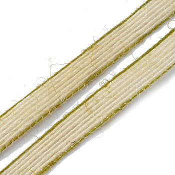 Fish Shredded Hemp Rope, Hemp Ribbon Jute Ribbon, for Garment Accessories, BurlyWood, 3/8 inch(10mm), about 5.47 Yards(5m)/Roll