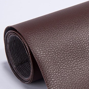 Rectangle PVC Leather Self-adhesive Fabric, for Sofa/Seat Patch, Coconut Brown, 1370x350x0.4mm