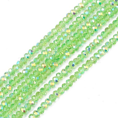 Lime Rondelle Glass Beads