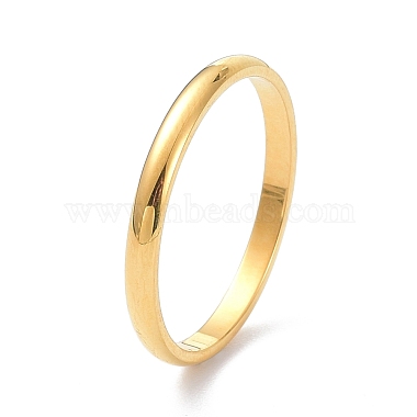 2mm Polished Plain Dome Finger Ring for Girl Women(RJEW-C012-05C-G)-3